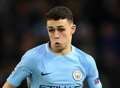 Manchester City teenager Phil Foden