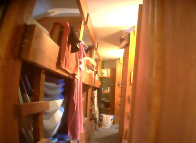 Bunk beds in a property in Kilmainham, where 16 people were sharing a single room.