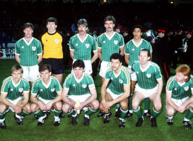 The Irish team pictured in 1985.