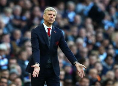 Arsenal manager Arsene Wenger was not happy after seeing his side lose to Man City.