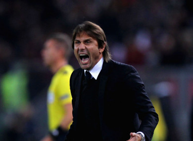 Fiery: Chelsea manager Antonio Conte.