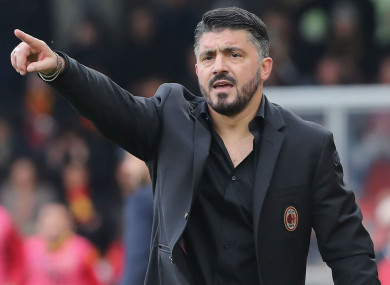 AC Milan manager Gennaro Gattuso