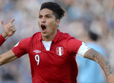 Flamengo striker Paolo Guerrero.