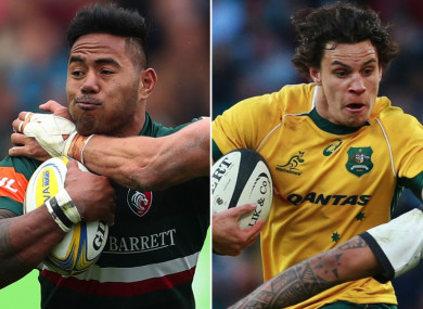 Manu Tuilagi and Matt Toomua.