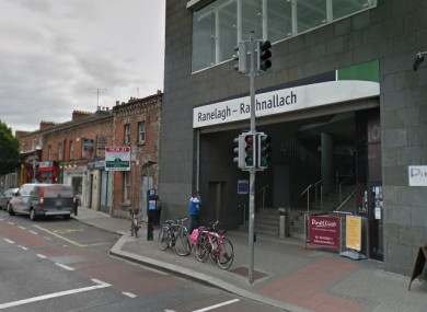The man was discovered on the Ranelagh Road by the Luas stop.