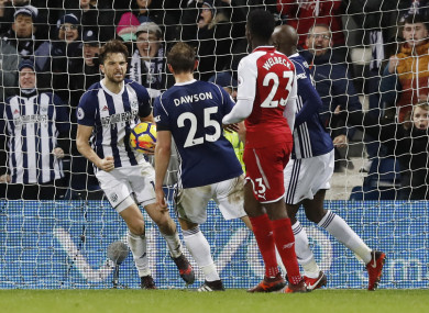 Jay Rodriguez celebrates his equaliser.
