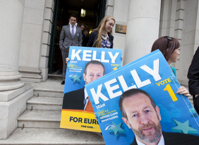 Sean Kelly supporters ahead of the EU Parliament election in 2014.