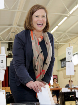 McDonald voting during the marriage equality referendum.