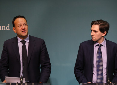 Taoiseach Leo Varadkar and Health Minister Simon Harris.