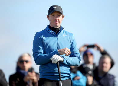 McIlroy pictured at the Alfred Dunhill Links Championship at Kingbarns in October.