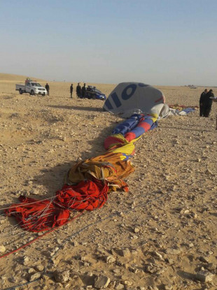 The wreckage of the balloon