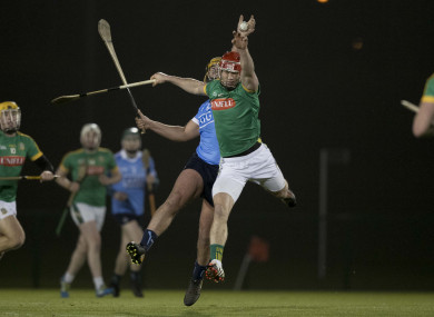 Meath's James Toher battling with Dublin's Darren Kelly.