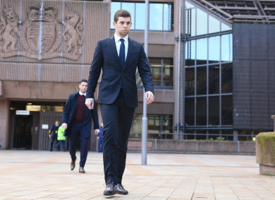 Jon Flanagan outside Liverpool Magistrates' Court today.