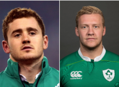 Paddy Jackson, left and Stuart Olding.