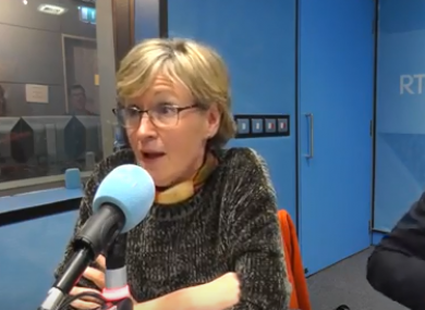 Mairead McGuinness in an RTÉ studio today.