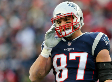Big hit: Rob Gronkowski.