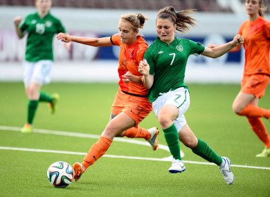 Keeva Keenan in action for the Ireland U19s.