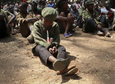 File photo: A child soldier in South Sudan.