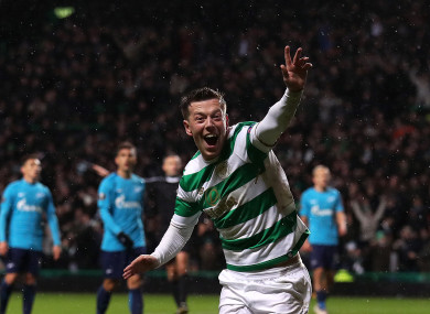 Celtic's Callum McGregor celebrates.