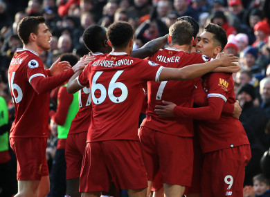 It was a comfortable afternoon for the hosts at Anfield.