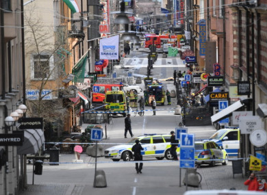 Stockholm in Sweden after a beer truck crashed into an upscale department store in April 2017.