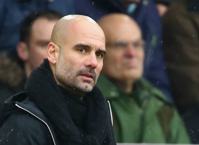 Manchester City boss Pep Guardiola.