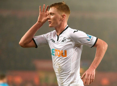 Clucas doing the celebration.