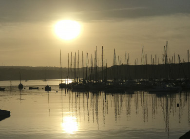 The sun rises over Kinsale harbour.