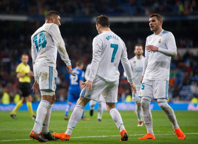Ronaldo celebrates his opening goal.