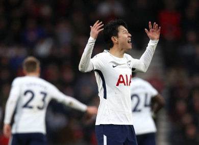 Tottenham forward Son Heung-min.