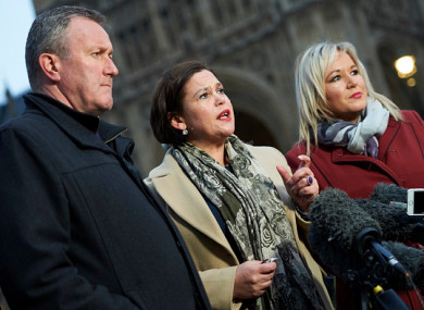 Sinn Féin's leadership in Westminster last month.