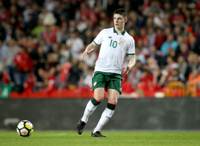 Declan Rice made his debut for Ireland against Turkey last night.