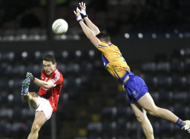 Cork's John O'Rourke and Clare's Jamie Malone.