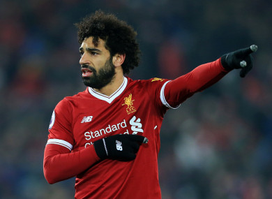 Salah scored his 32nd goal of the season on Saturday.