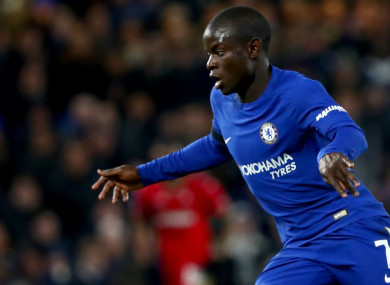 Chelsea midfielder N'Golo Kante.