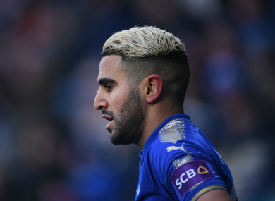 Leicester City forward Riyad Mahrez.