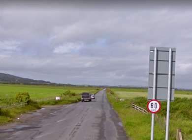 A stretch of Slab Road, Burnfoot, where the crash took place.