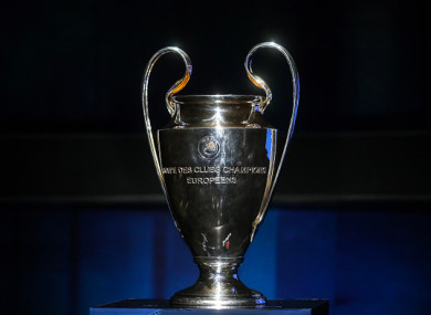 The Champions League trophy (file pic).