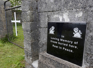 The grounds where the unmarked mass grave containing the remains of nearly 800 infants who died at the Bon Secours mother-and-baby home in Tuam Co Galway from 1925-1961 rests.