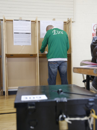 File photo of a polling station in Dublin during the 2016 general election