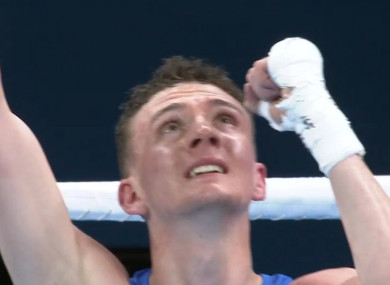 2016 Irish Olympian Brendan Irvine celebrates a superb semi-final win