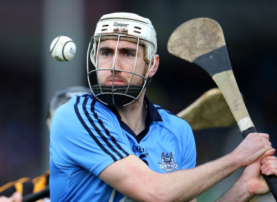 Kelly in action for Dublin during the 2015 Allianz Hurling League.
