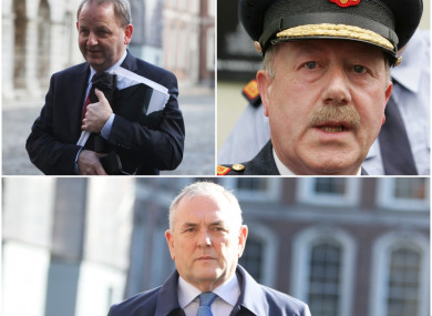 Clockwise from top left: Maurice McCabe, Martin Callinan and John McGuinness TD