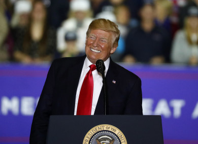 The US president instead attended a rally in Michigan yesterday.