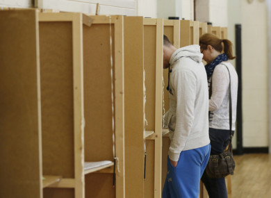 File photo: Members of the public casting votes