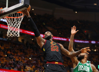 LeBron James in action.