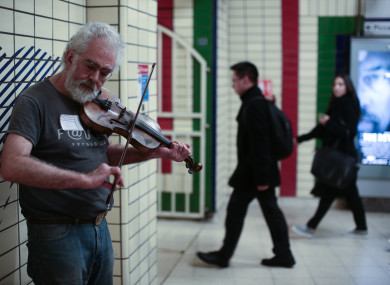 Busking is common in tube stations and across landmarks in London.