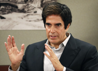 David Copperfield appears in court in Las Vegas.