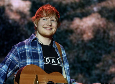 File photo of Ed Sheeran performing