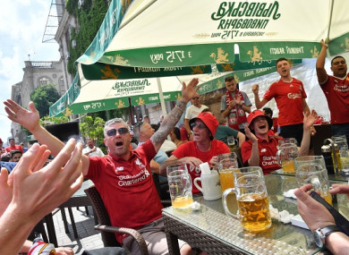 Thousands of fans have already made the trip, but thousands more are stranded at Liverpool airport.